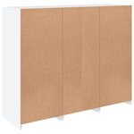 vidaXL Buffets avec lumières LED 3 Pièces blanc bois d'ingénierie
