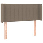 vidaXL Tête de lit avec oreilles Taupe 93x16x78/88 cm Tissu