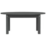 vidaXL Table basse Gris 80x40x35 cm Bois massif de pin