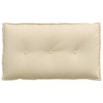 vidaXL Coussin de Dos Crème 80 x 19 x 50 cm tissu
