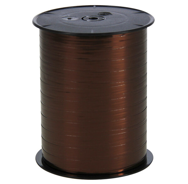 Bolduc bobine métallisée 250mx7mm chocolat CLAIREFONTAINE