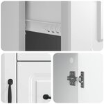 vidaXL Buffet Blanc brillant 66 x 34 5 x 87 cm Bois d'ingénierie