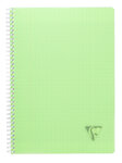 Cahier spirales clairefontaine linicolor - a4 21 x 29 7 cm - grands carreaux - 180 pages - lot de 5