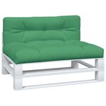 vidaXL Coussins de palette lot de 2 vert tissu