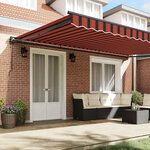 vidaXL Auvent Rétractable Orange et marron 500x300 cm tissu