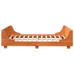 vidaXL Cadre de lit sans matelas cire marron 135x190cm bois pin massif