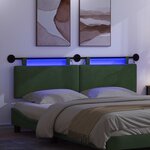 vidaXL Tête de lit suspendue Vert Jungle Tissu en velours côtelé