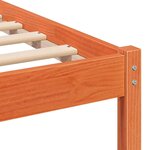 vidaXL Cadre de lit Marron cire 180 x 200 cm Bois massif en pin