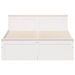 vidaXL Cadre de lit sans matelas avec tête de lit blanc 140x200 cm pin