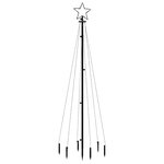 vidaXL Sapin de Noël avec piquet Coloré 108 LED 180 cm