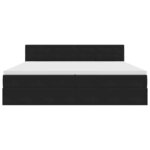 vidaXL Lit de Rangement avec matelas Noir 200 x 200 cm Velours