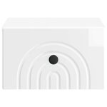 vidaXL Cabinet de chevet mural Blanc brillant 33 x 34 5 x 20 cm