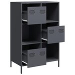 vidaXL Buffet haut anthracite 68x39x103 5 cm acier