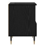 vidaXL Cabinet de chevet Chêne noir 40 x 35 x 50 cm Bois d'ingénierie