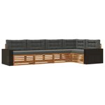 vidaXL Ensemble de canapés d'extérieur 5 pc Naturel et Anthracite