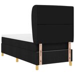 Lit box spring vidaXL avec matelas Noir 80x200 cm Tissu