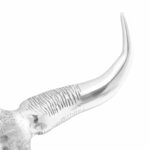 vidaXL Crâne de taureau Argent 53 x 11 x 40 cm Aluminium