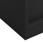 vidaXL Armoire à portes coulissantes avec jardinière Anthracite Acier