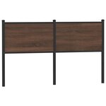 vidaXL Tête de lit chêne marron 135 cm bois d'ingénierie et acier