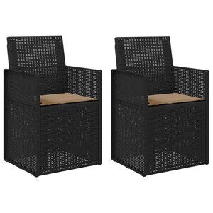 vidaXL Chaises de jardin salle à manger 2 Pièces Anthracite et taupe PP