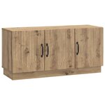 vidaXL Meuble TV 99 x 34 5 x 47 cm Chêne artisanal Bois d'ingénierie