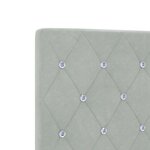 vidaXL Tête de lit en velours gris clair avec boutons en cristal  140 cm