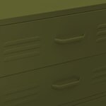vidaXL Commode Vert olive 80x35x101 5 cm Acier