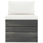 vidaXL Salon palette de jardin 5 Pièces avec coussins Bois de pin massif