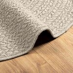 vidaXL Tapis ZIZUR crème Ø 120cm aspect de jute intérieur et extérieur