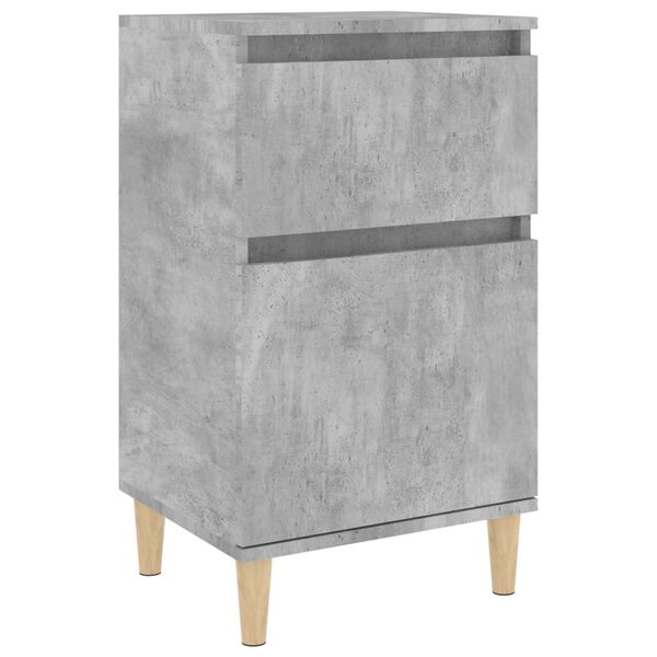 vidaXL Table de chevet gris béton 40x35x70 cm
