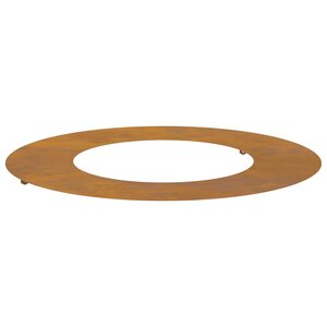 vidaXL adapté pour anneau d'arbre plat Marron Ø40 / 70 cm Acier Corten