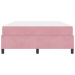 vidaXL Cadre de lit avec matelas Rose 160 x 200 cm tissu