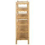 vidaXL Rack à chaussures avec étagère Naturel 6 niveaux Bambou
