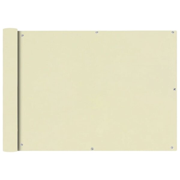 vidaXL Écran de balcon en tissu Oxford 75x400 cm Crème