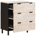 vidaXL Buffet Finition Lavage Blanc 60 x 33 x 75 cm