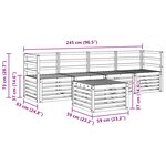 vidaXL Ensemble de canapés d'extérieur 5 Pièces Blanc