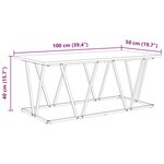 vidaXL Table basse Chêne Sonoma 100x50x40 cm en bois d'ingénierie et métal