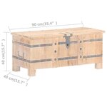 vidaXL Coffre 90x40x40 cm Bois d'acacia solide
