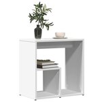 vidaXL Tables d'appoint 2 Pièces blanc 50x30x50 cm bois d’ingénierie
