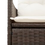vidaXL Ensemble à manger de jardin et coussins 9 Pièces marron poly rotin