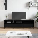 vidaXL Meuble TV noir 150x30x44 5 cm bois d'ingénierie
