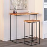 vidaXL Dessus de table 60x60x2 5 cm carré bois massif acacia