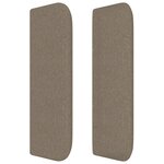 vidaXL Tête de lit avec oreilles Taupe 163x16x78/88 cm Tissu