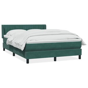 vidaXL Sommier à lattes de lit et matelas vert foncé 160x210cm velours