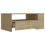 vidaXL Table basse chêne sonoma 102x55x42 cm bois d'ingénierie
