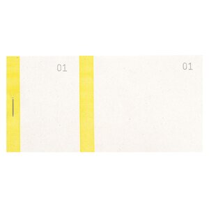 Bloc Vendeur À Bande Couleur 100 Feuillets Double Numérotage - Format 6  6x13 5 Cm - Jaune - X 50 - Exacompta