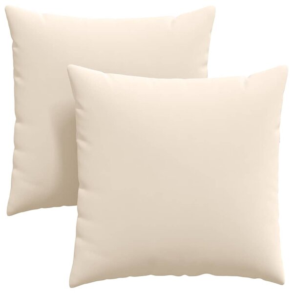 vidaXL Coussins de canapé 2 pc tissu Beige 80 x 80 cm