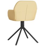 vidaXL Chaises pivotantes à manger lot de 2 Crème Velours