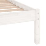 vidaXL Cadre de lit sans matelas blanc bois massif 140x200 cm