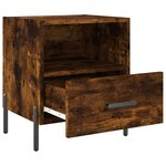 vidaXL Table de chevet chêne fumé 40x35x47 5 cm bois d’ingénierie
